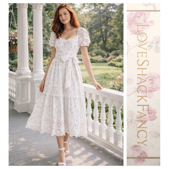 LoveShackFancy Dresses & Skirts - LoveShackFancy x Target Clementine Eyelet Romantic Cottagecore Midi Dress 12